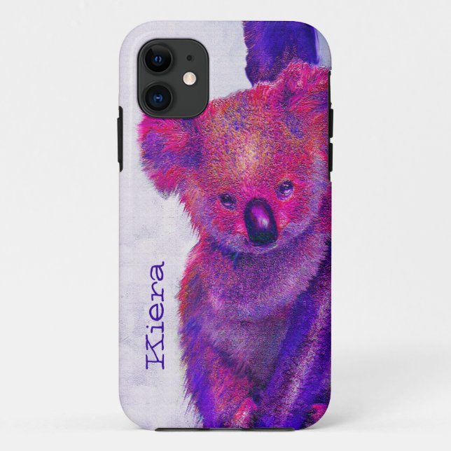 lila Koala iphone Kasten Case-Mate iPhone Hülle (Rückseite)