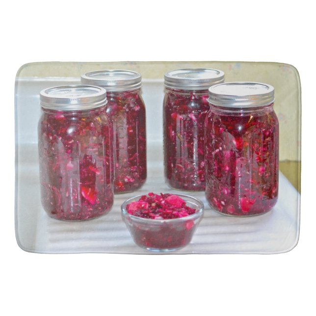 Lila Kohl Badematte (Vorderseite)