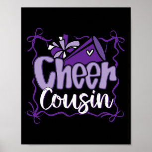 Lila Kokette Pom-Poms-Schleife Jubel-Cousin Cheerl Poster