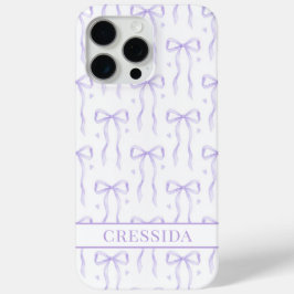 Lila Koketten Schleifen Monogramm Case-Mate iPhone Hülle