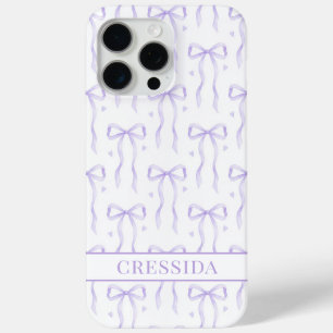 Lila Koketten Schleifen Monogramm Case-Mate iPhone Hülle