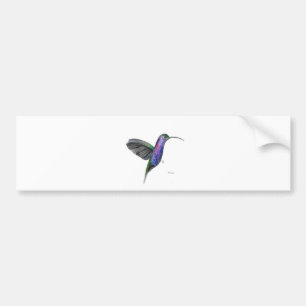 Lila Kolibri Autoaufkleber
