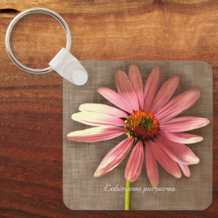 Lila Kone Blume Echinacea purpurea Schlüsselanhänger