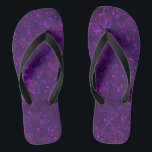 Lila Konfetti Flip Flops<br><div class="desc">Lila Konfetti ,  Glitzer ,  Konfetti,  Sequins,  Stars,  lila,  festlich,  Geschenk,  Hochzeit,  Geburtstag</div>