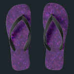 Lila Konfetti Flip Flops<br><div class="desc">Lila Konfetti ,  Glitzer ,  Konfetti,  Sequins,  Stars,  lila,  festlich,  Geschenk,  Hochzeit,  Geburtstag</div>