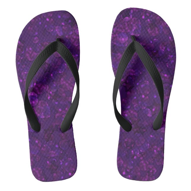 Lila Konfetti Flip Flops (Fußbett)