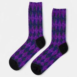 Lila königliche Raute Socken