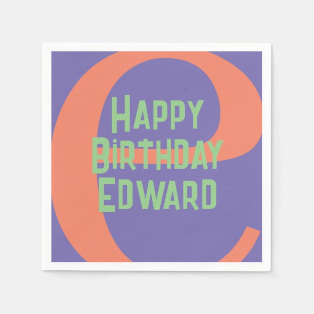 lila Korallenminze-Party Serviette (Vorderseite)