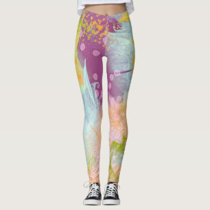 Lila Korallenriff Leggings