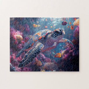 Lila Korallenriff von Sea Turtle Puzzle