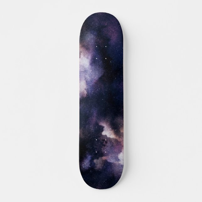 Lila kosmische Galaxie Skateboard (Vorne)