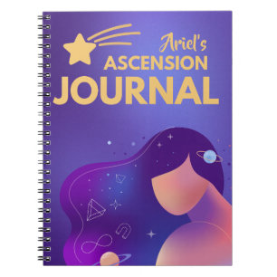 Lila Kosmisches Aufstiegsjournal Spirituelles Noti Notizblock