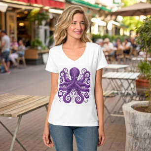 Lila Krake Victorian Steampunk  T-Shirt