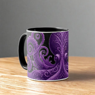 Lila Krake Victorian Steampunk Tasse