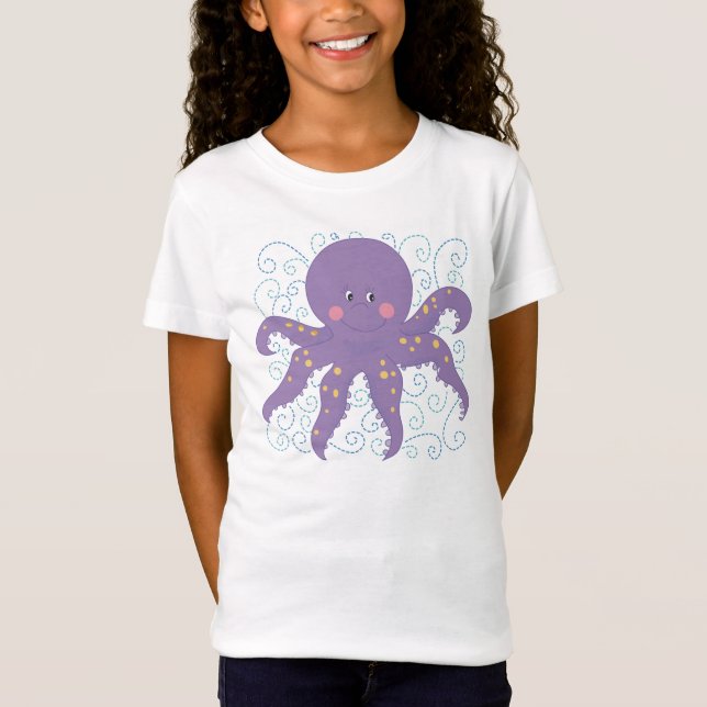 Lila Kraken-T-Shirt T-Shirt (Vorderseite)