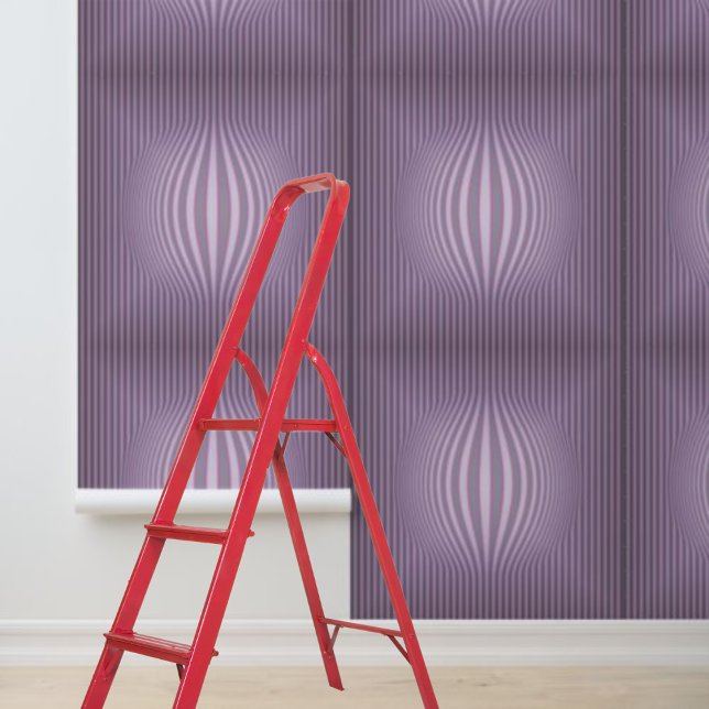 Lila Kreise des Papierkorbs abziehen und festhalte Tapete (Peel and Stick Wallpaper Purple Circles Stripes Wallpaper)