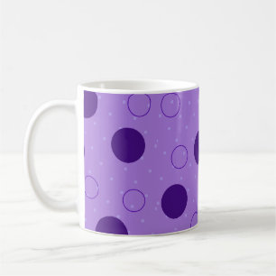 Lila Kreise und Gemusterte Punkte Kaffeetasse
