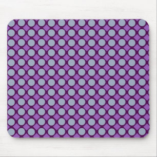 Lila Kreise und Quadratmuster Mousepad