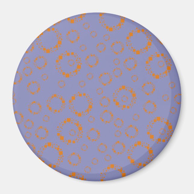 lila Kreisquadrate Magnet (Vorne)