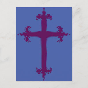 Lila-Kreuz-Entschiedenheits- und Advent-Andachtsku Postkarte
