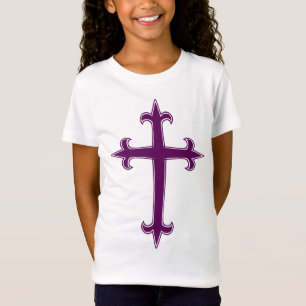 Lila-Kreuz-Entschiedenheits- und Advent-Andachtsku T-Shirt