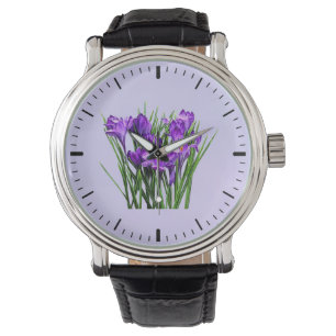 Lila Kreuze Armbanduhr
