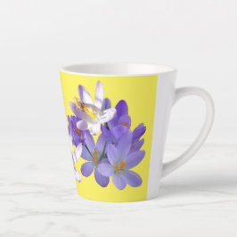 Lila Kreuze mit Bee Yellow Latte Tasse