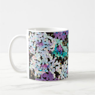 Lila Kristall-Blüten Kaffeetasse
