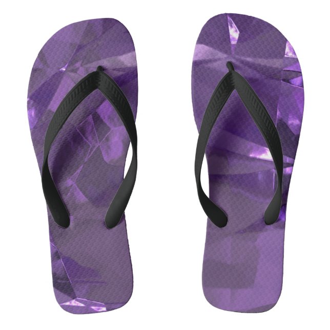 Lila Kristall Flip Flops (Fußbett)