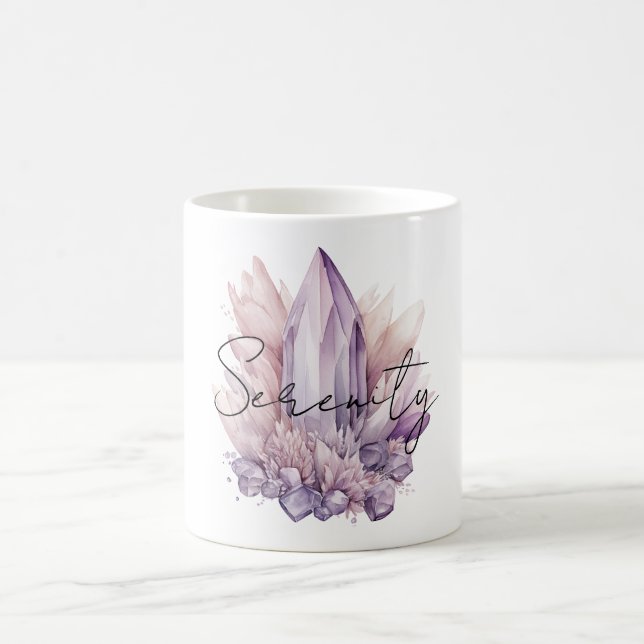 Lila Kristalle Kaffeetasse (Mittel)