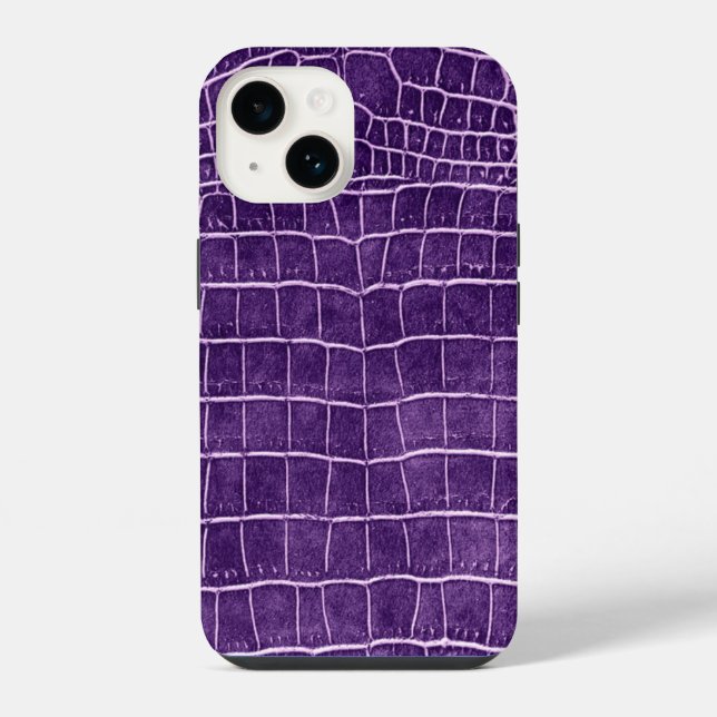 Lila Krokodil iPhone Hülle (Rückseite)