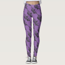 Lila Krone sportliche Athleisure Leggings