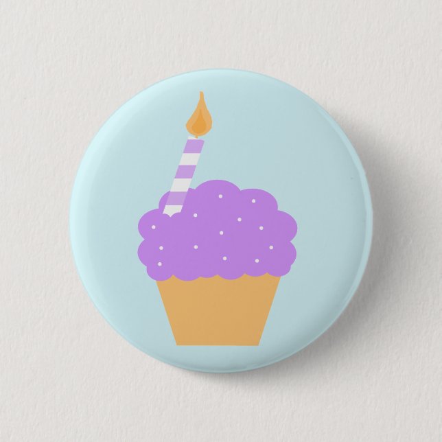 Lila Kuchen Button (Vorderseite)