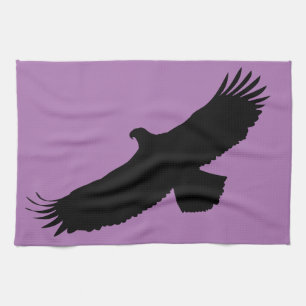 Lila Küchentuch mit fliegendem Adler - Farbe
