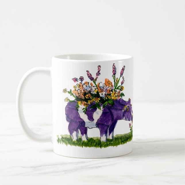 lila Kuh Kaffeetasse (Links)