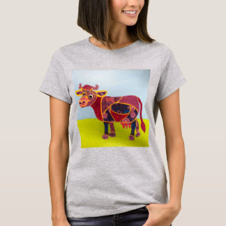 Lila-Kuh-Shirt T-Shirt