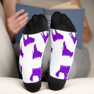 Lila-Kuh-Socken Socken