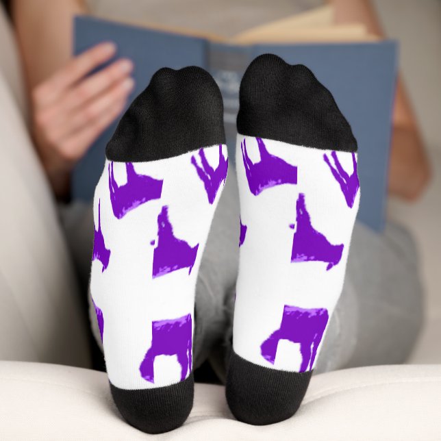 Lila-Kuh-Socken Socken (Unterseite)