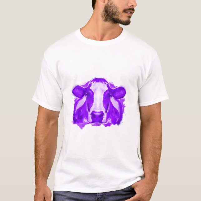 Lila Kuh T-Shirt (Vorderseite)