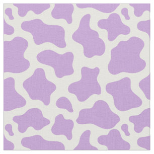 lila Kuhdruck Kawaii Stoff