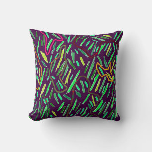 Lila Kunst inspiriert Design mit Streifen Kissen