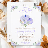 Lila Kürbisse Florale Babyparty