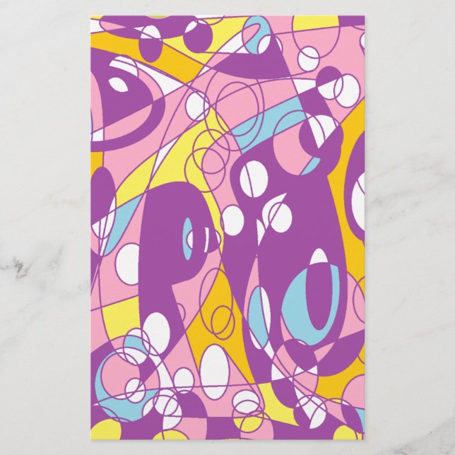 Lila Kurve Briefpapier (Vorderseite)
