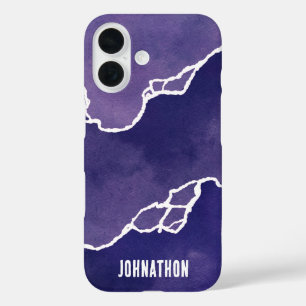 Lila Küstengewässer iPhone 16 Hülle