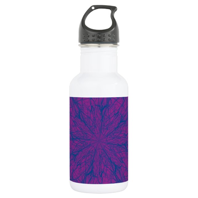 Lila Labyrinth Edelstahlflasche (Vorderseite)
