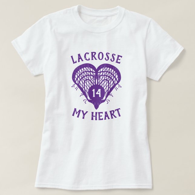 Lila Lacrosse T - Shirt (Design vorne)