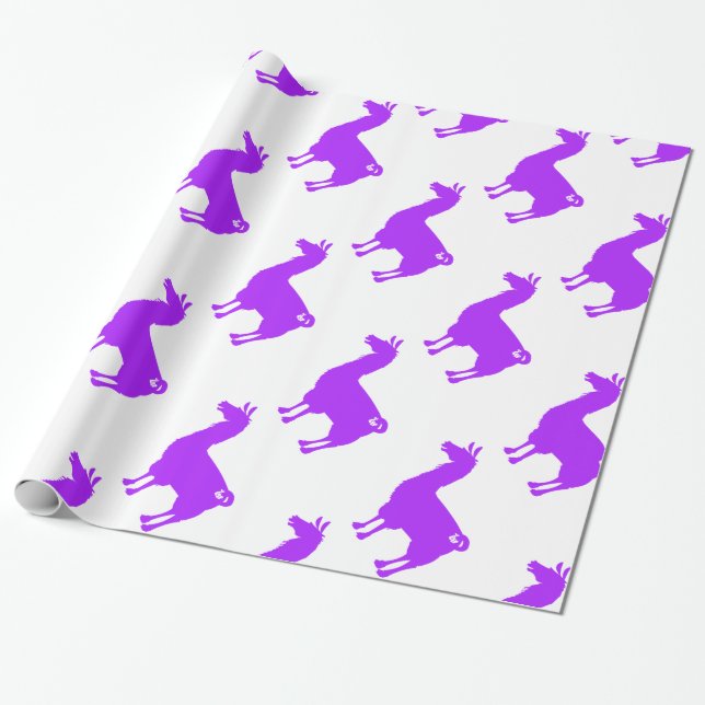 Lila Lama-Verpackungs-Papier Geschenkpapier (Ungerollt)