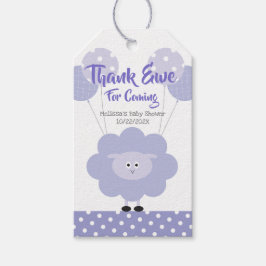 Lila Lamm Danke YouBaby Dusche Modernes Niedliches Geschenkanhänger