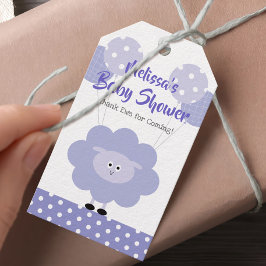 Lila Lamm Gender Neutral Baby Dusche Niedlich Swee Geschenkanhänger