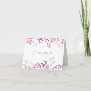 Lila Landwildblumen Karte